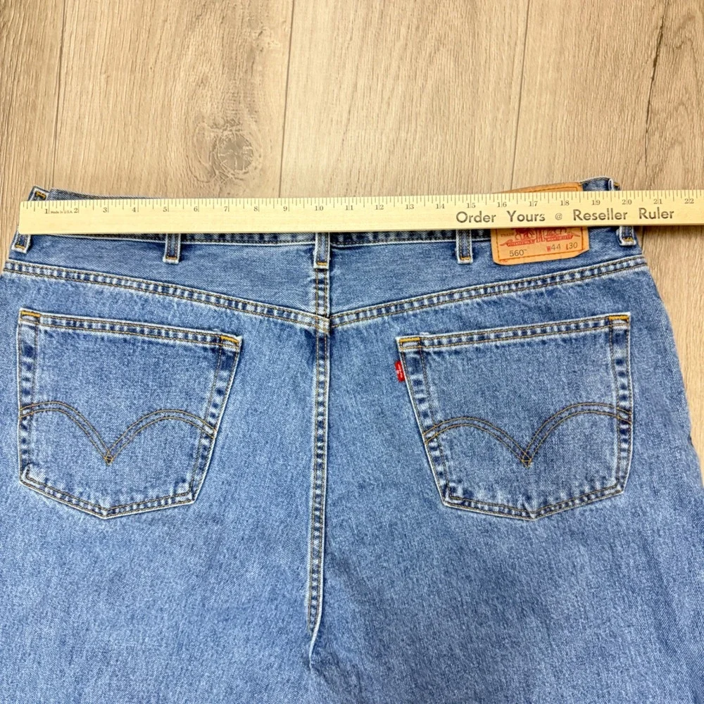 Levi's 560 Jeans Mens 40x30 Blue Denim Comfort Fit Tapered Leg Cotton Heavyweigh